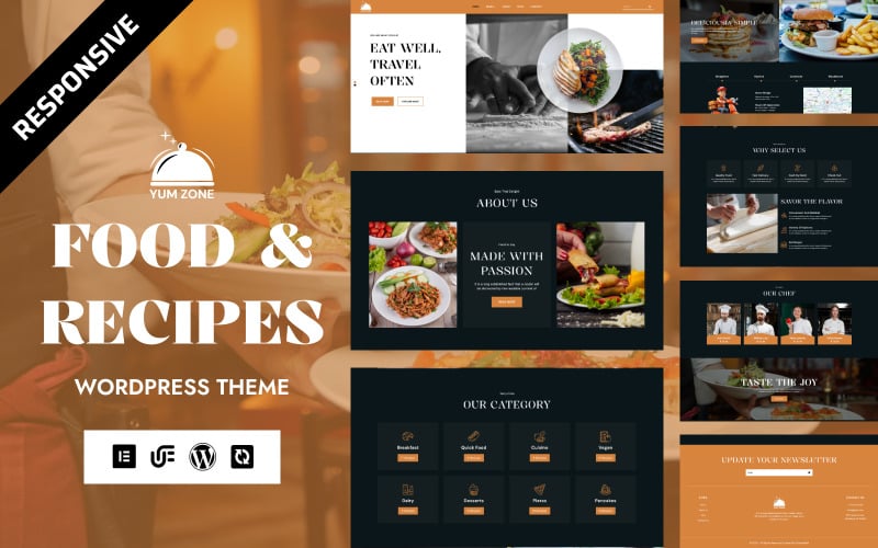 Yum Zone WordPress Theme - Premium WordPress theme