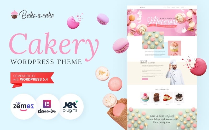 Bake a cake WordPress Theme - Wordpress Food Blog Themes