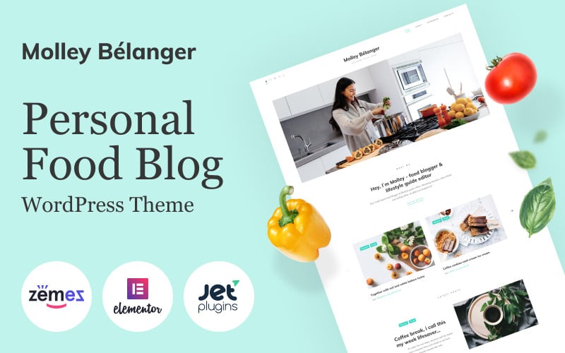 Molley Belanger WordPress Theme - Wordpress Food Blog Themes