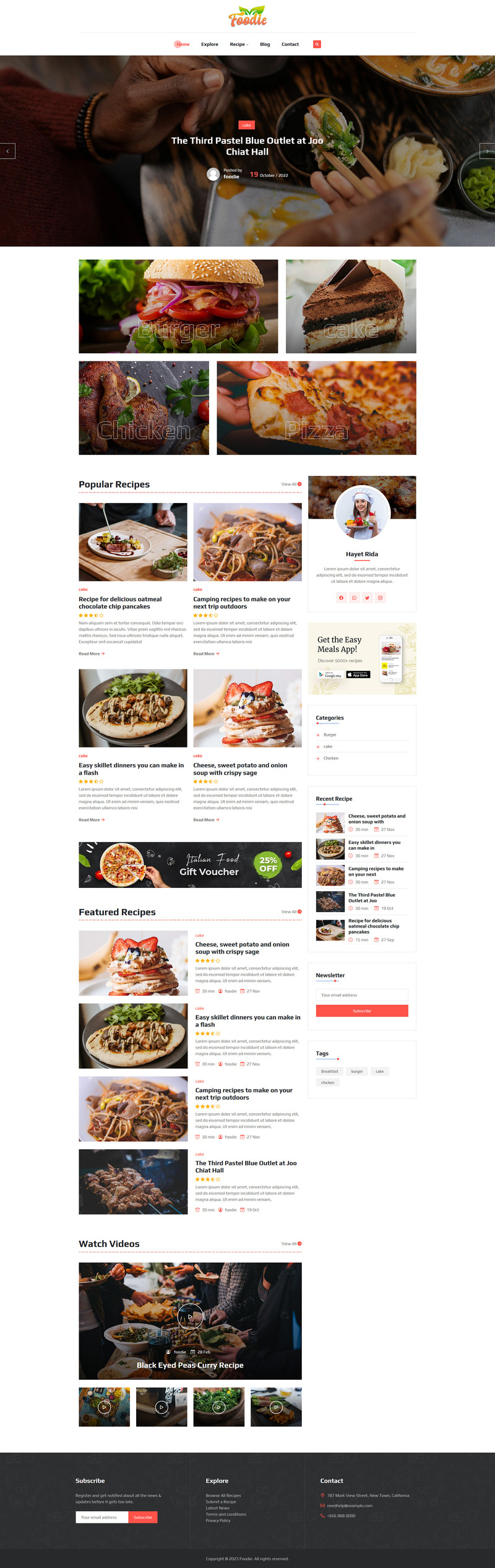 Foodie WordPress Theme - Image 1