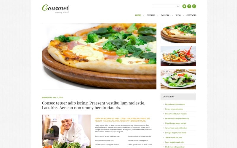 Cooking Responsive WordPress Theme - Wordpress Food Blog Themes